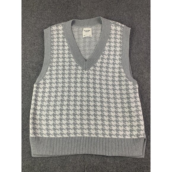 Abercrombie & Fitch Other - ABERCROMBIE & FITCH Mens Sleeveless Cotton V Neck Vest Size L White/Gray